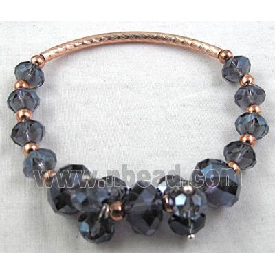 Chinese Crystal Glass Bracelet, stretchy