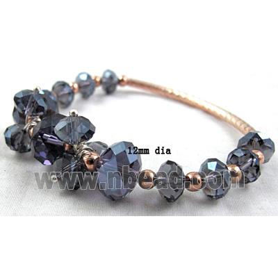 Chinese Crystal Glass Bracelet, stretchy