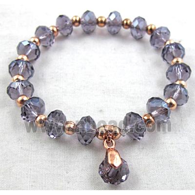 Chinese Crystal Glass Bracelet, stretchy