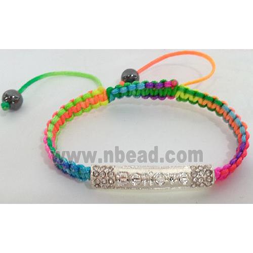 Friendship Bracelets, resizable, mixed color, hand-made