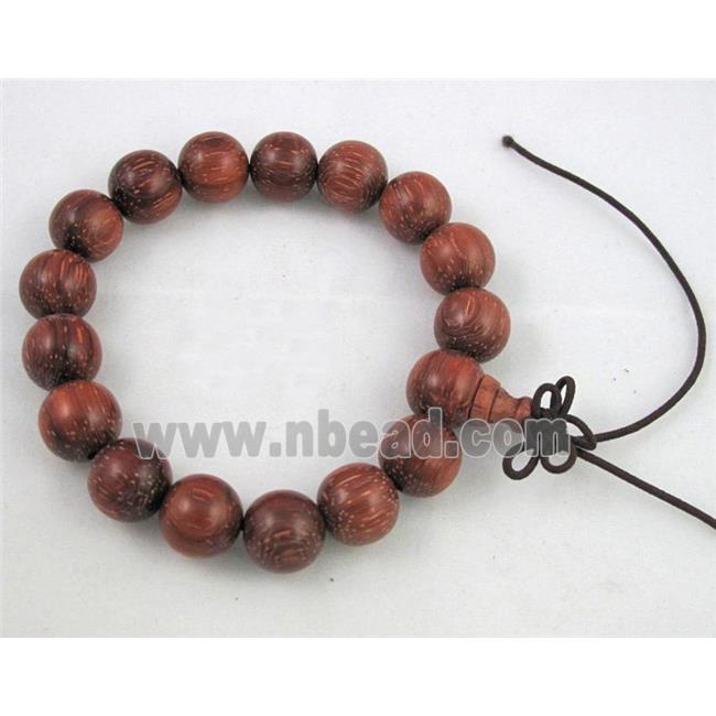 red Narra Rosewood bracelet, stretchy