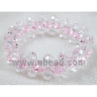 Chinese Crystal Glass Bracelet, stretchy