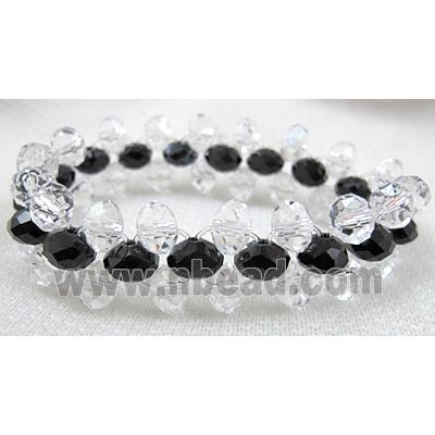 Chinese Crystal Glass Bracelet, stretchy