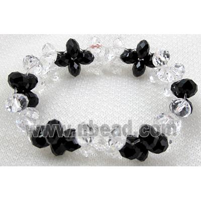 Chinese Crystal Glass Bracelet, stretchy