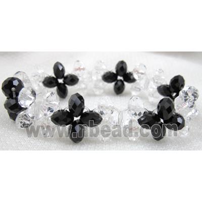 Chinese Crystal Glass Bracelet, stretchy