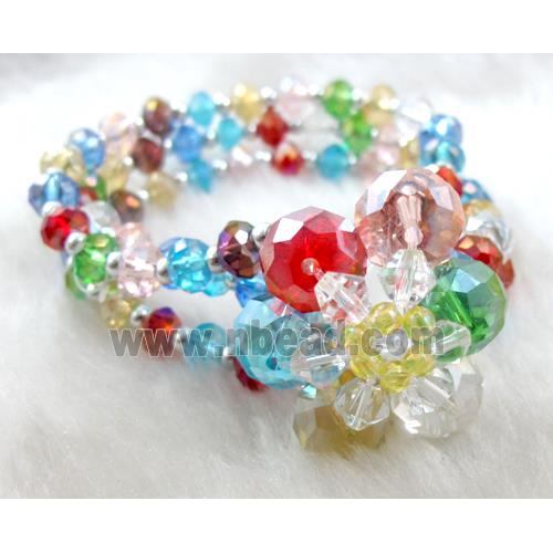 Chinese Crystal Glass Bracelet, colorful