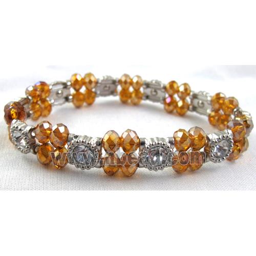 Stretchy Chinese Crystal glass Bracelet