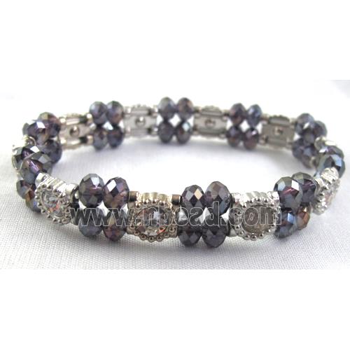 Stretchy Chinese Crystal glass Bracelet