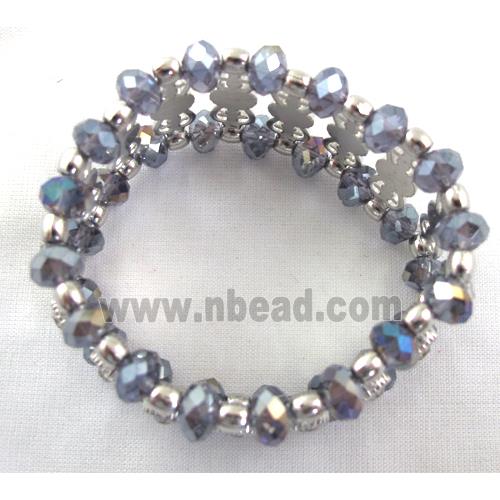 Stretchy Chinese Crystal glass Bracelet