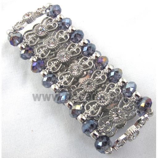 Stretchy Chinese Crystal glass Bracelet