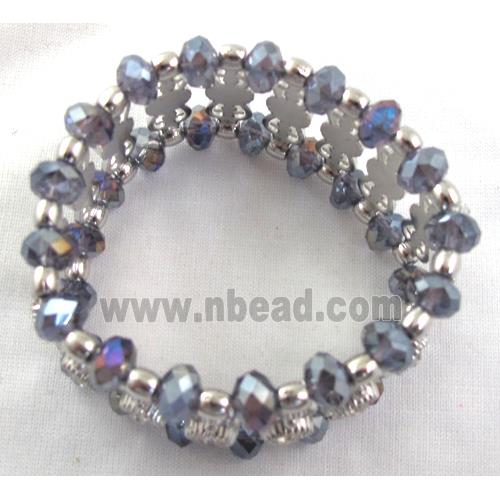 Stretchy Chinese Crystal glass Bracelet