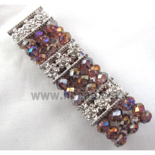 Stretchy Chinese Crystal glass Bracelet