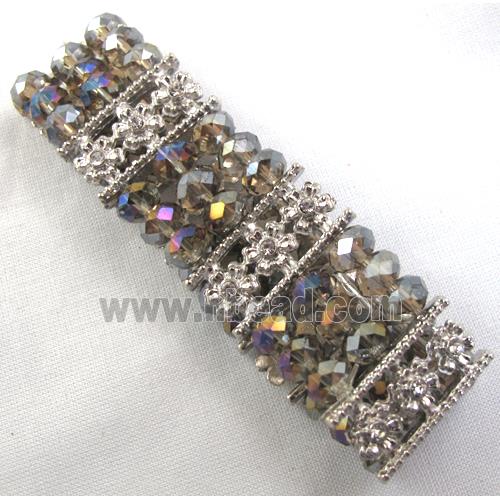 Stretchy Chinese Crystal glass Bracelet