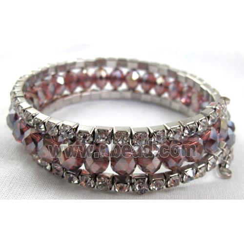 amethy Chinese Crystal Bracelets with Rhinestone