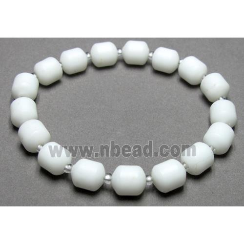 white jasper bracelet, stretchy