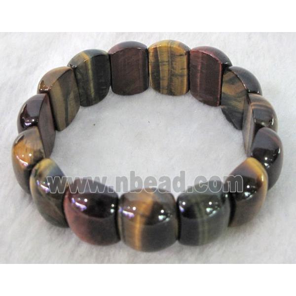 rainbow Tiger eye stone bracelet, AA grade, stretchy