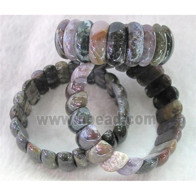 Indian agate bracelet, stretchy