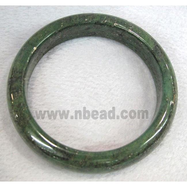 golden-spot green jasper bangle