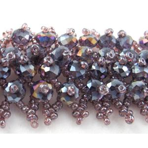 Chinese Crystal glass Bracelet, seed glass bead