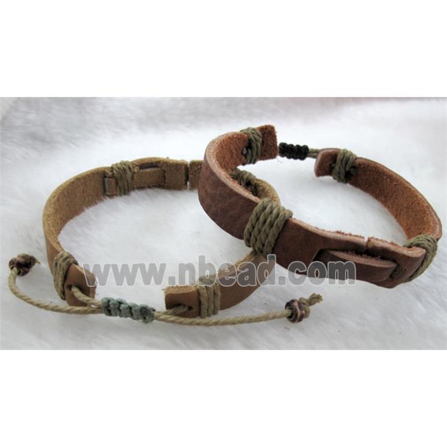 Genuine Leather Bracelet, Mix