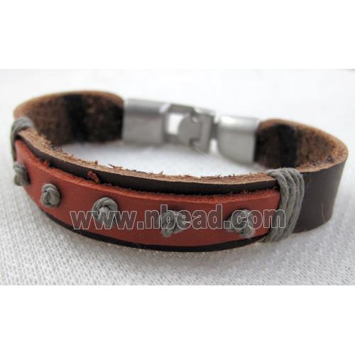 Genuine Leather Bracelet, Mix