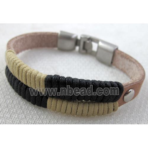 Genuine Leather Bracelet, Mix