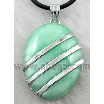 Acrylic Necklace, alloy, rubber cord