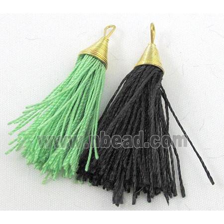 handmade tassel pendant with nylong wire, mixed