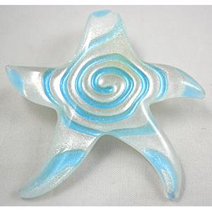 Mix Handmade Foil Glass Swirl starfish pendant