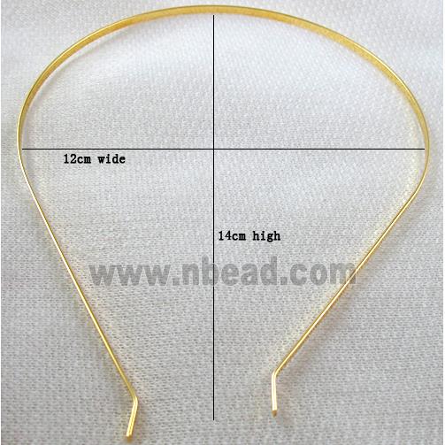 Gold Plated steel Hair Bands, Nickel Free