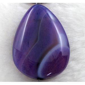 Natural Agate beads, Flat tear drip