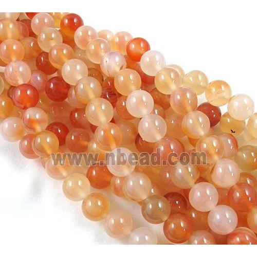 red Agate Stone beads, round