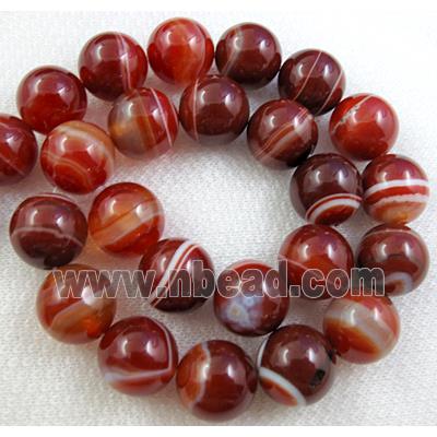 Natural Stripe Agate beads, Round