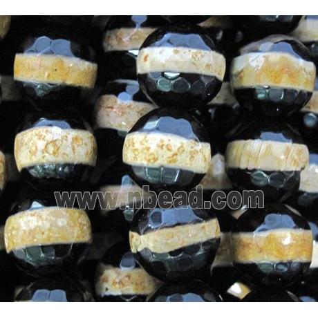 tibetan style Agate beads, faceted round