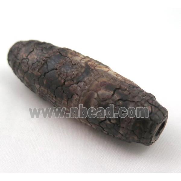 natural tibetan Dzi beads, barrel