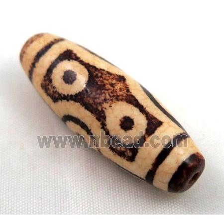 natural tibetan Dzi beads, barrel