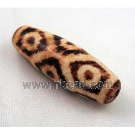 natural tibetan Dzi beads, barrel