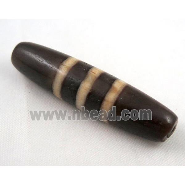 natural tibetan Dzi beads, barrel