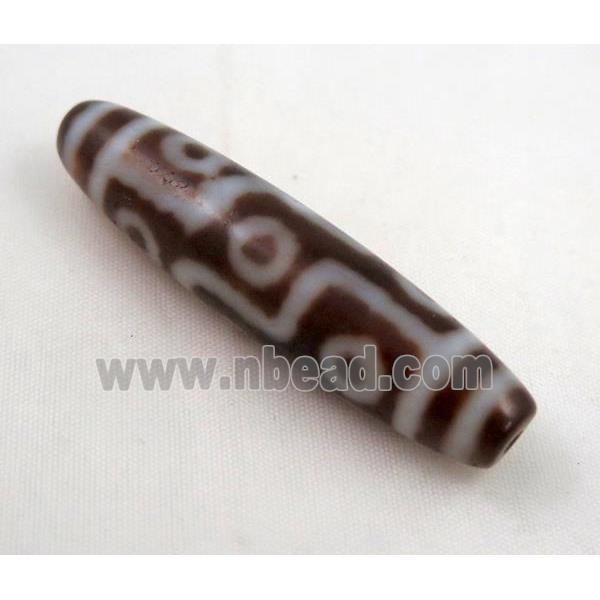 natural tibetan Dzi beads, barrel, antique red