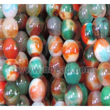 agate bead, barrel, colorful