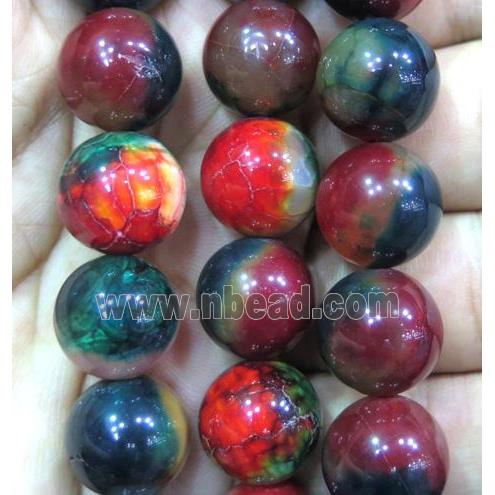 round dichromatic Agate Beads, colorful