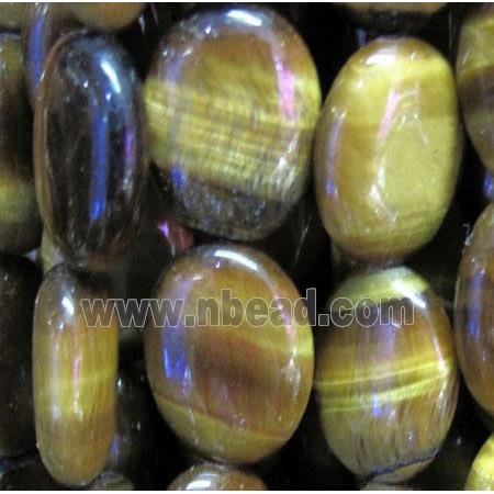 yellow tiger eye beads, oval