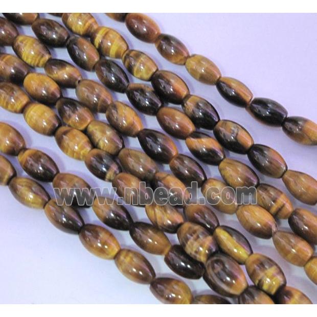 tiger eye bead, barrel