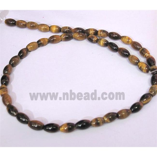 tiger eye bead, barrel