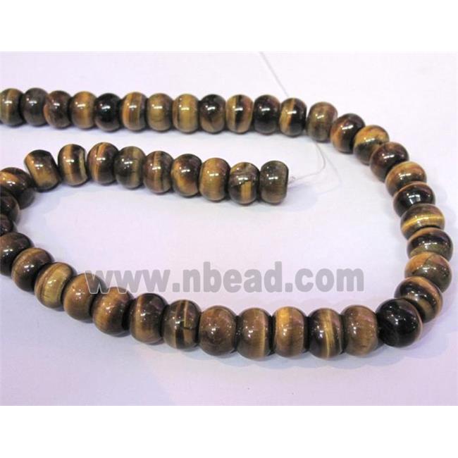 tiger eye bead, rondelle