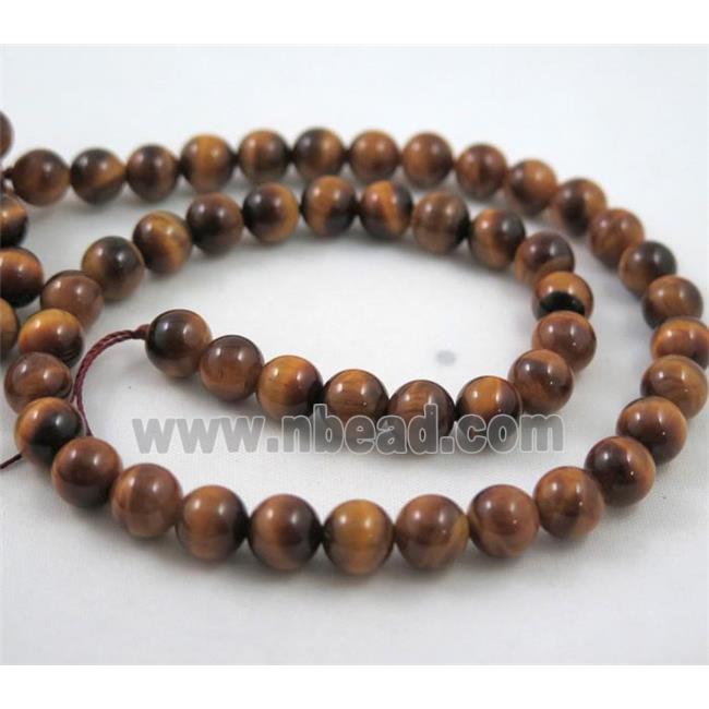 yellow tiger eye beads, round, AA-grade