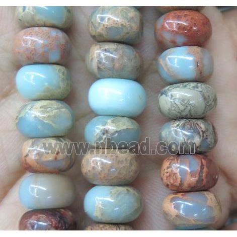 snakeskin jasper beads, rondelle