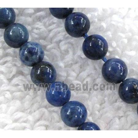 lapis lazuli beads, round, blue