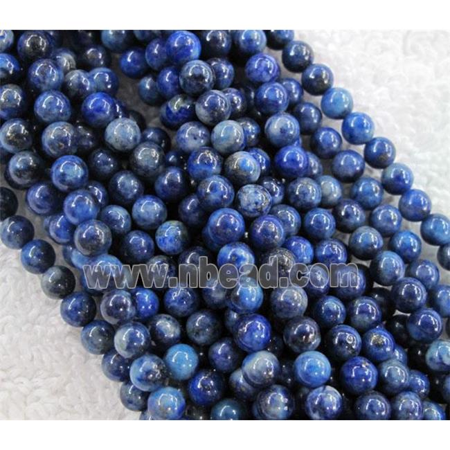 lapis lazuli beads, round, blue