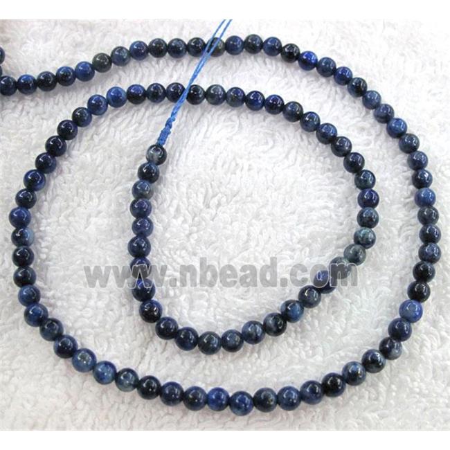 lapis lazuli beads, round, blue